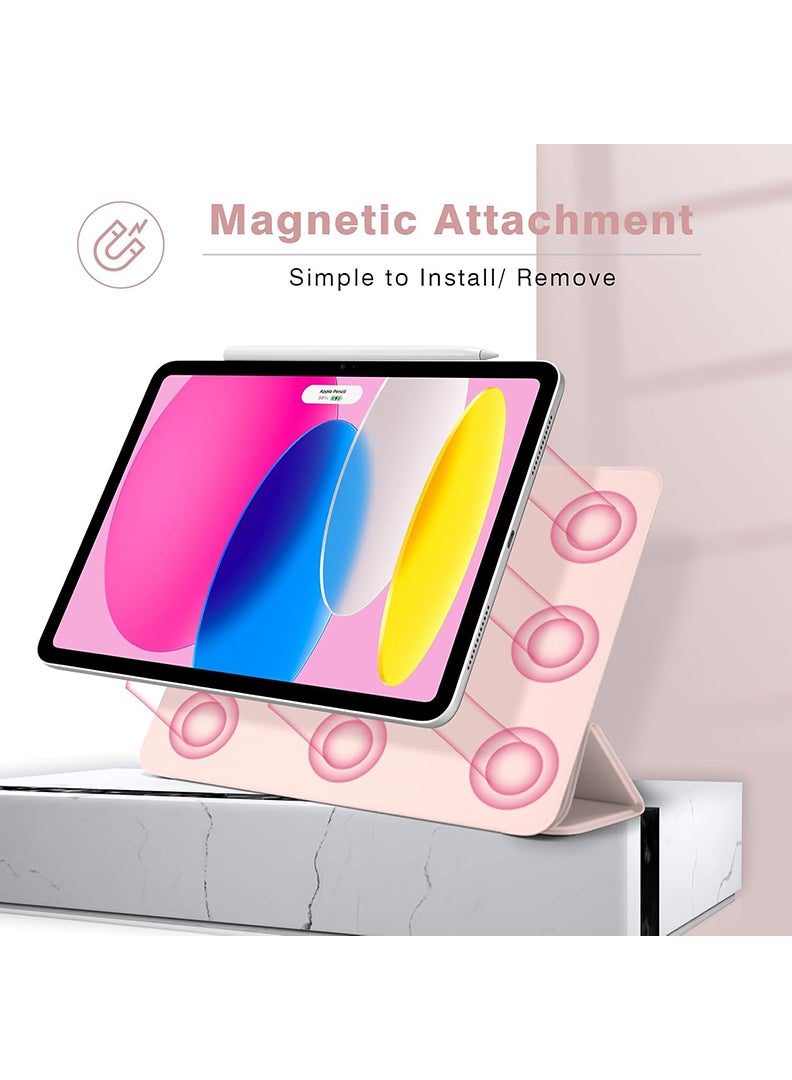 Theodor Magnetic Case For iPad (A16) 11th 11 inch 2025 Gen iPad 11 Case/ iPad 10th Gen Cover 2022 iPad 10 Cover Convenient Magnetic Attachment Auto Sleep/Wake iPad 11th 2025/iPad 10th 2022- Pink - Image 3